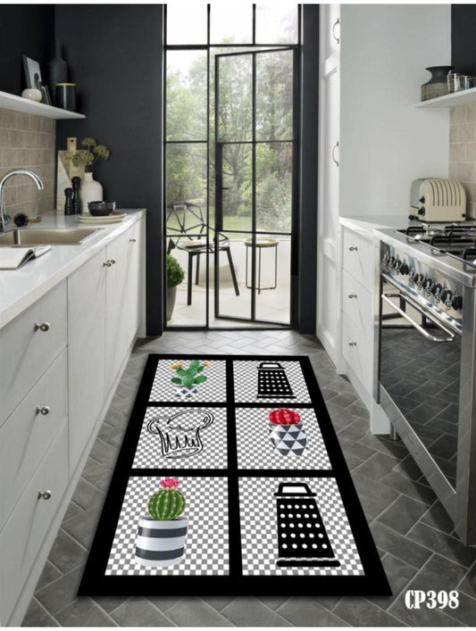 Килим за кухня с модерен дизайн – кактуси и кухненски мотиви