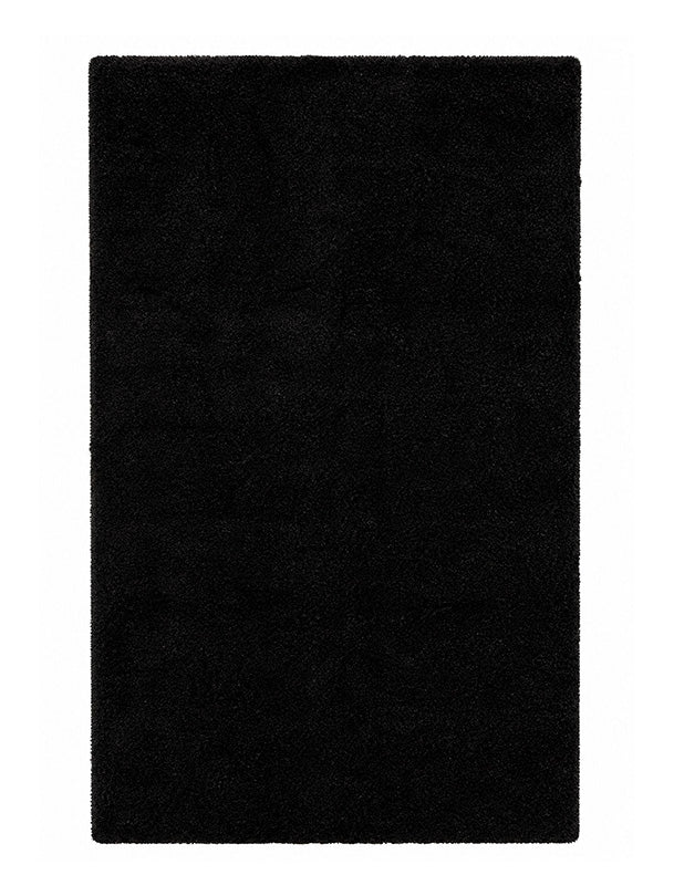 Плюшен килим в черно