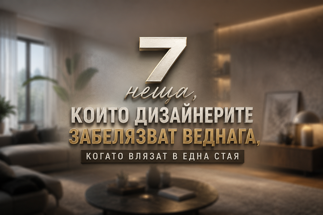 7 неща, които дизайнерите забелязват веднага, когато влязат в една стая