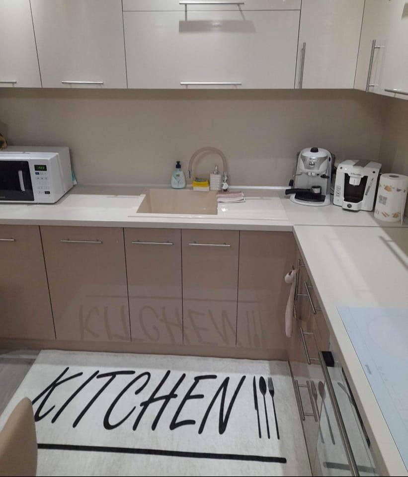 KITCHEN Килим за кухня, кухненска пътека в бяло