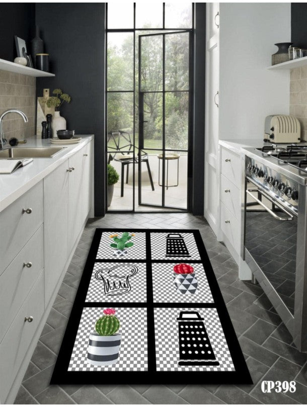 Килим за кухня с модерен дизайн – кактуси и кухненски мотиви