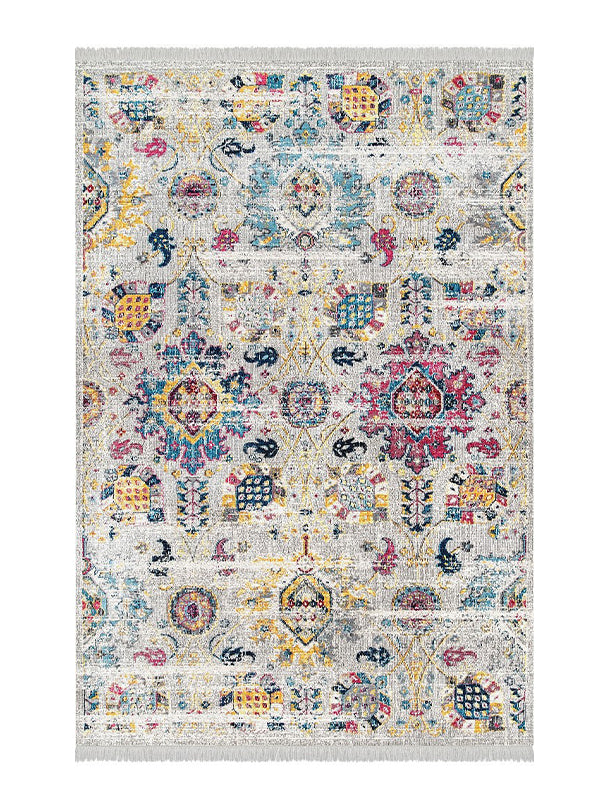 Килим с класически флорални мотиви с многоцветни акценти