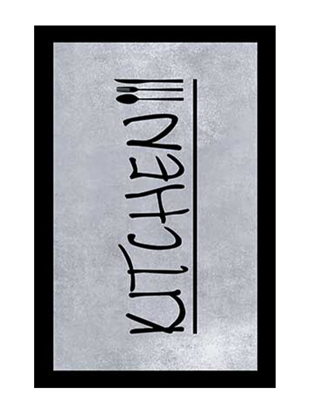 Килим за кухня в сиво и черно - KITCHEN
