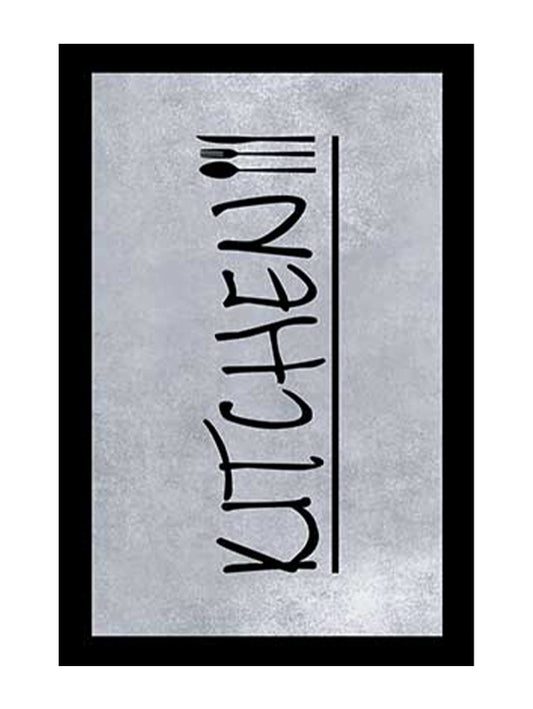 Килим за кухня в сиво и черно - KITCHEN