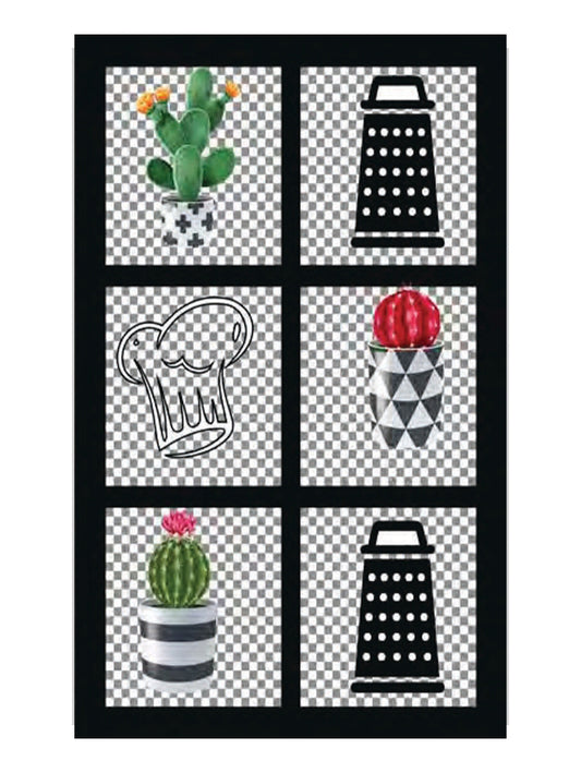 Килим за кухня с модерен дизайн – кактуси и кухненски мотиви