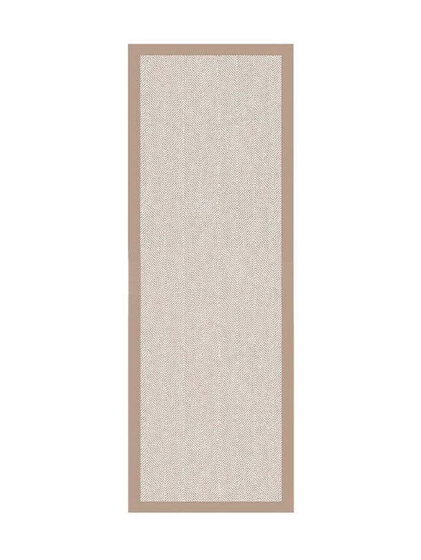 Пътека с десен „рибена кост“ в бежово и капучино